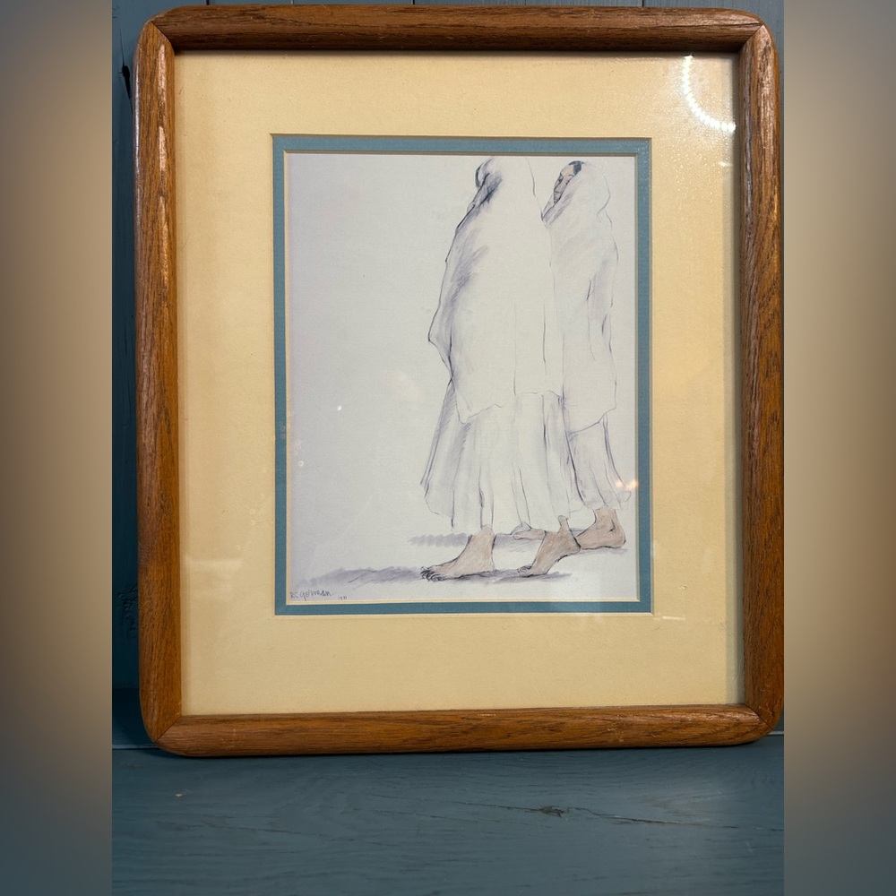 Windsor Art Print with Blue and Cream Accents - RC Gorman